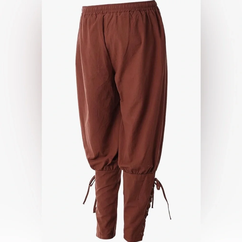 Men's Medieval Pants Viking Pirate Costume Trousers - Picture 3 of 3